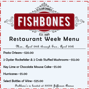 Fishbone's Menu